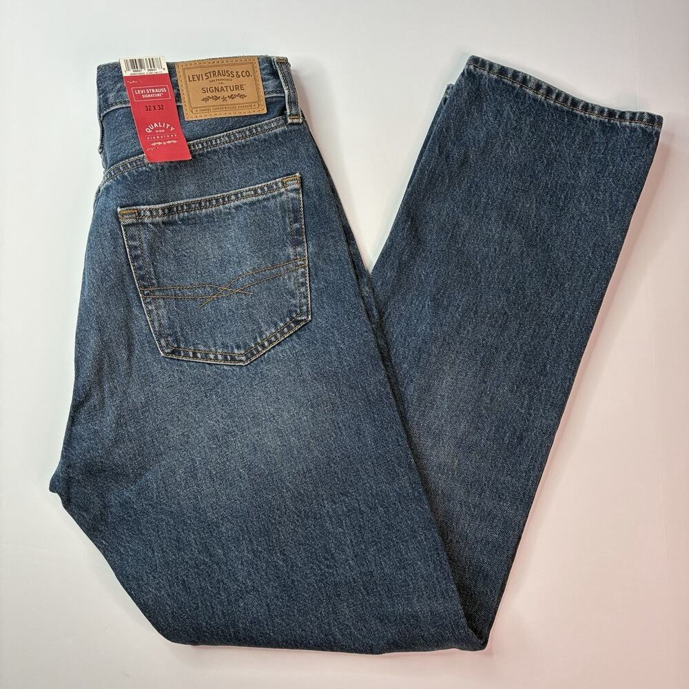 Signature By Levi Strauss Original Straight Jeans Men's Size 32x32 Blue